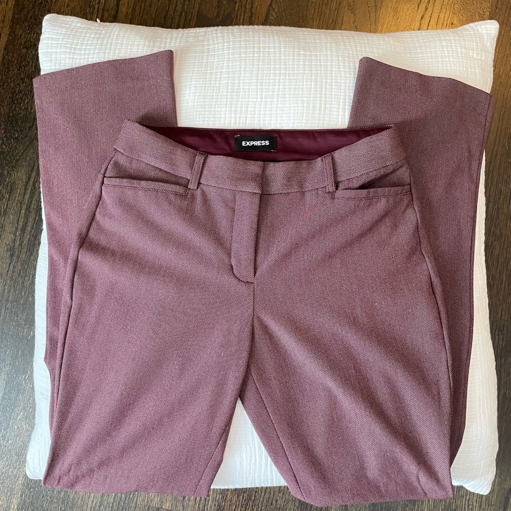 Express columnist barely bootcut Burgundy/plum pants